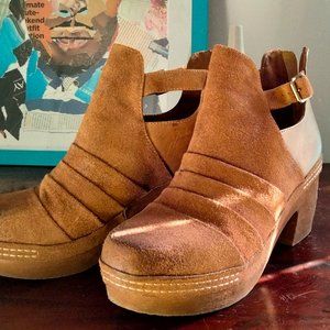 Leather & Suede Platform Bootie